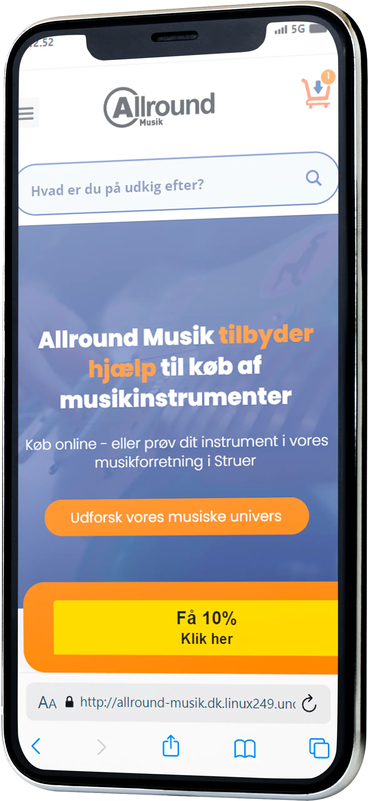 Allround-forside, mockup